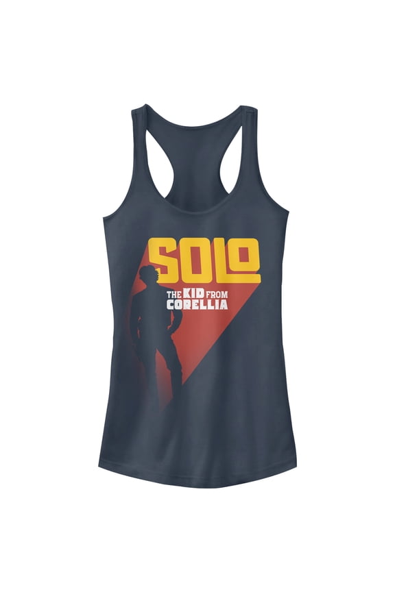 Junior's Solo: A Star Wars Story Kid Corellia Silhouette Racerback Tank Top Indigo Large
