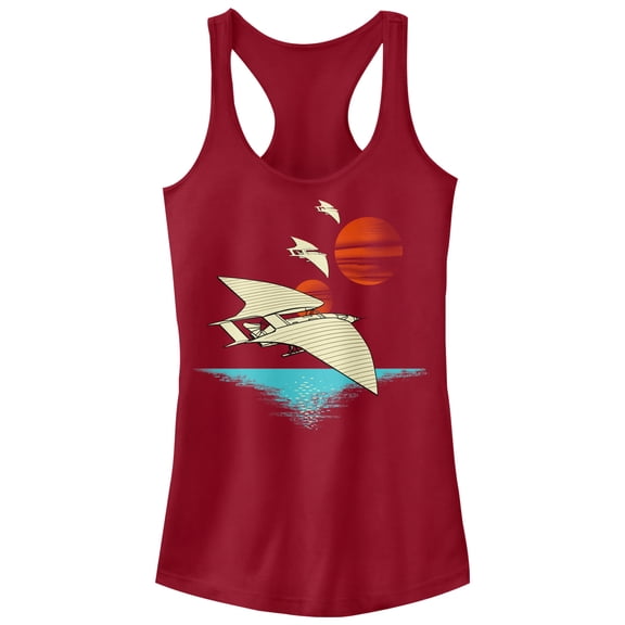 Junior's Solo: A Star Wars Story Spacecraft Scene  Racerback Tank Top Scarlet Medium