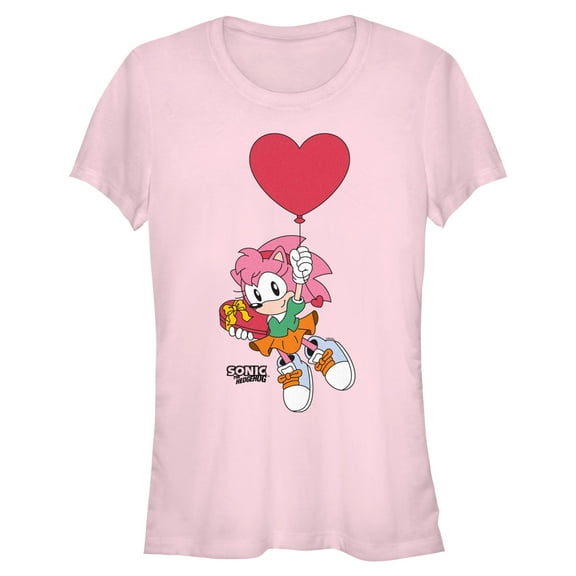 Junior's Sonic the Hedgehog Amy Red Balloon  Graphic T-Shirt