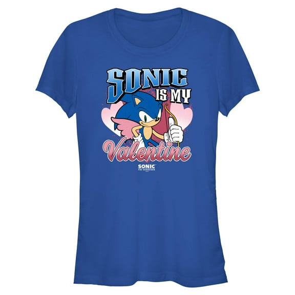 Junior's Sonic the Hedgehog Cupid Is My Valentine Graphic T-Shirt