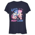 thumbnail image 1 of Junior's Sonic the Hedgehog Pink And Blue In The Fast Lane Graphic T-Shirt, 1 of 4