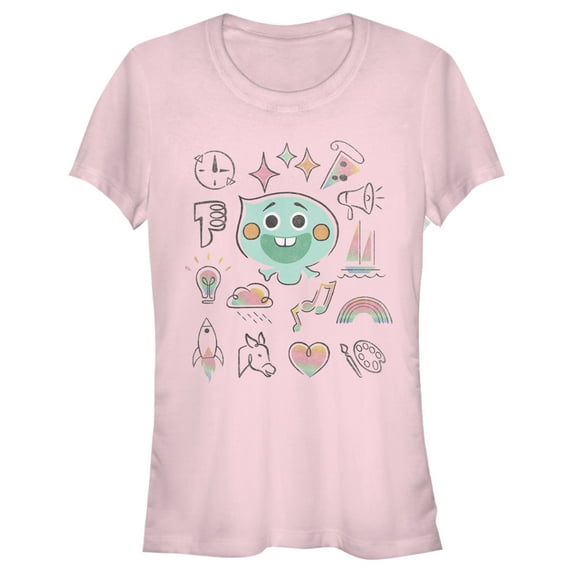 Junior's Soul 22 Emoji Manual Graphic Tee Light Pink Large