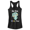 thumbnail image 1 of Junior's Soul Be the Real You  Racerback Tank Top Black X Small, 1 of 5