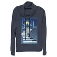 thumbnail image 1 of Junior's Soul Official Poster  Cowl Neck Sweatshirt Navy Blue 2X Large, 1 of 4