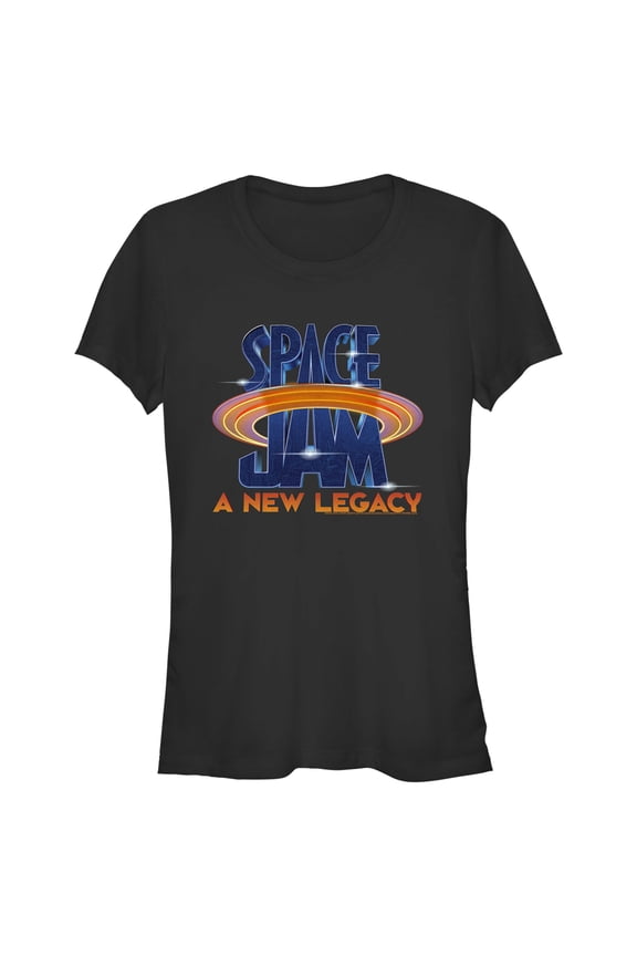 Junior's Space Jam: A New Legacy Classic Logo  Graphic Tee Black Large