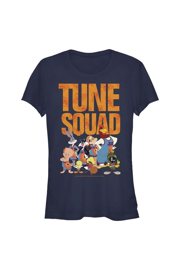 Junior's Space Jam: A New Legacy Full Tune Squad  Graphic Tee Navy Blue Small