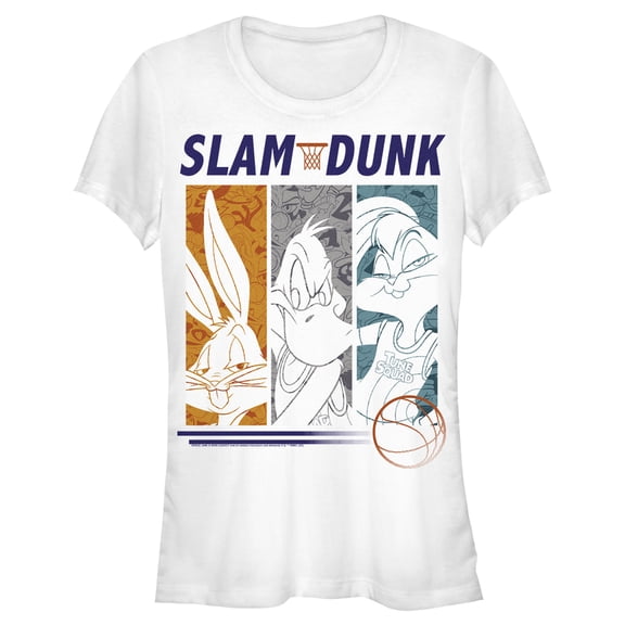 Junior's Space Jam: A New Legacy Slam Dunk  Graphic Tee White X Large
