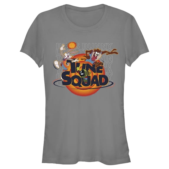 Junior's Space Jam: A New Legacy Tune Squad Classic Logo Graphic Tee Charcoal 2X Large