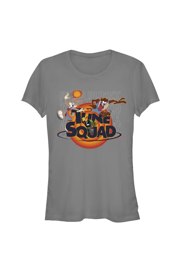 Junior's Space Jam: A New Legacy Tune Squad Classic Logo Graphic Tee Charcoal Medium