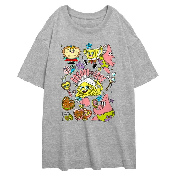 Junior's SpongeBob SquarePants Absorb the Love  Graphic T-Shirt