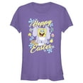 thumbnail image 1 of Junior's SpongeBob SquarePants Colorful Hoppy Easter Graphic Tee Purple 2X Large, 1 of 3