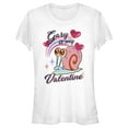 thumbnail image 1 of Junior's SpongeBob SquarePants Gary is My Valentine  Graphic Tee White Large, 1 of 3