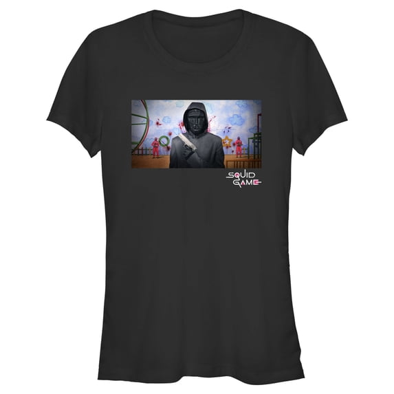 Junior's Squid Game Frontman Graphic Tee Black Large