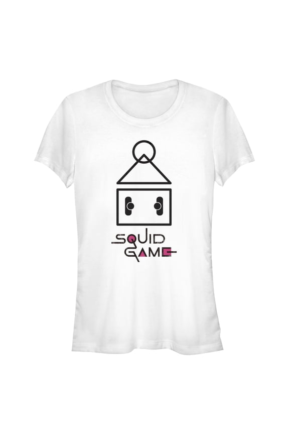 Junior's Squid Game Icons Graphic Tee White Small