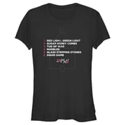 Juniors Squid Game List of Games Graphic Tee Black Medium