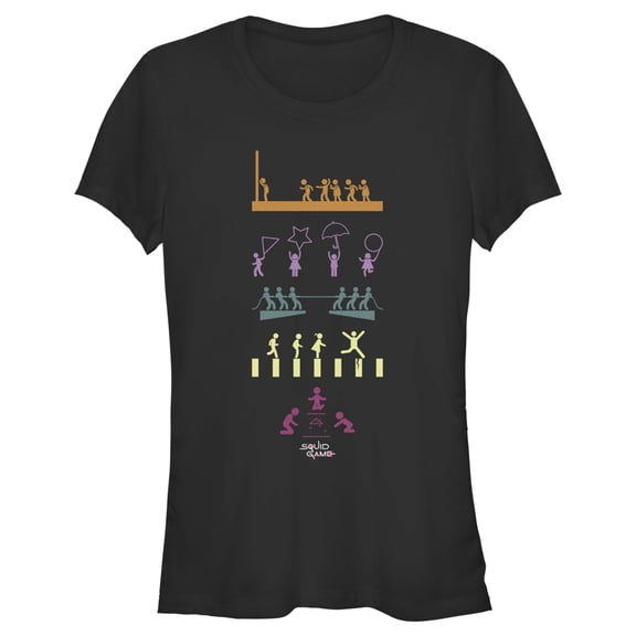 Junior's Squid Game The Games Graphic Tee Black X Large