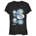 thumbnail image 1 of Junior's Star Trek Starry Night USS Enterprise  Graphic Tee Black Small, 1 of 3
