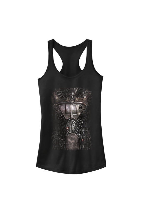 Junior's Star Trek: The Next Generation Borg Armor Racerback Tank Top Black Large
