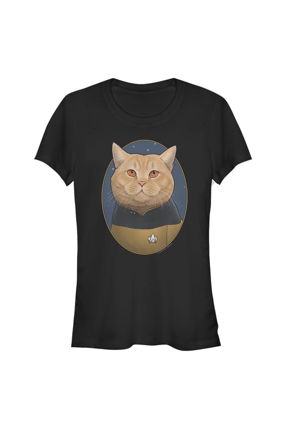 Junior's Star Trek: The Next Generation Lieutenant O'Brien Cat Graphic Tee Black 2X Large