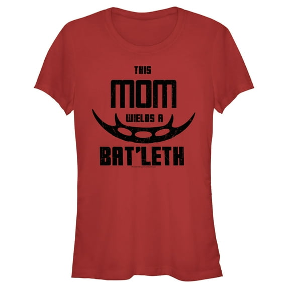Junior's Star Trek: The Next Generation This Mom Wields a Bat'Leth Graphic Tee Red Medium