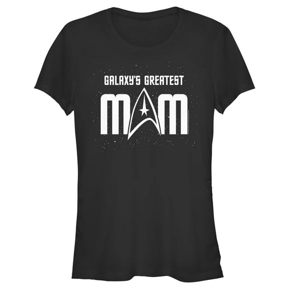 Junior's Star Trek: The Original Series Galaxy's Greatest Mom Graphic Tee Black Medium