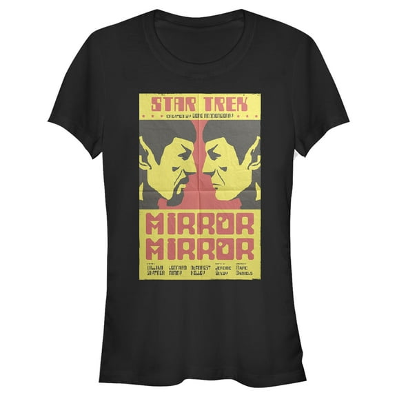 Junior's Star Trek: The Original Series Mirror Mirror S2 Episode 4 Poster  Graphic Tee Black Medium