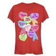 thumbnail image 1 of Junior's Star Trek Valentine's Starfleet Candy Hearts  Graphic Tee Red Small, 1 of 2