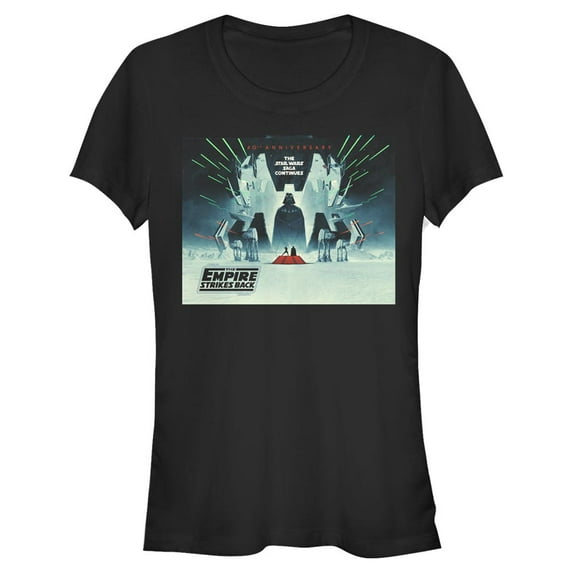 Junior's Star Wars 40th Anniversary Poster Graphic Tee Black Large