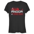 thumbnail image 1 of Junior's Star Wars: Andor Eye Shot Cassian Andor Rebel Graphic Tee Black Medium, 1 of 3