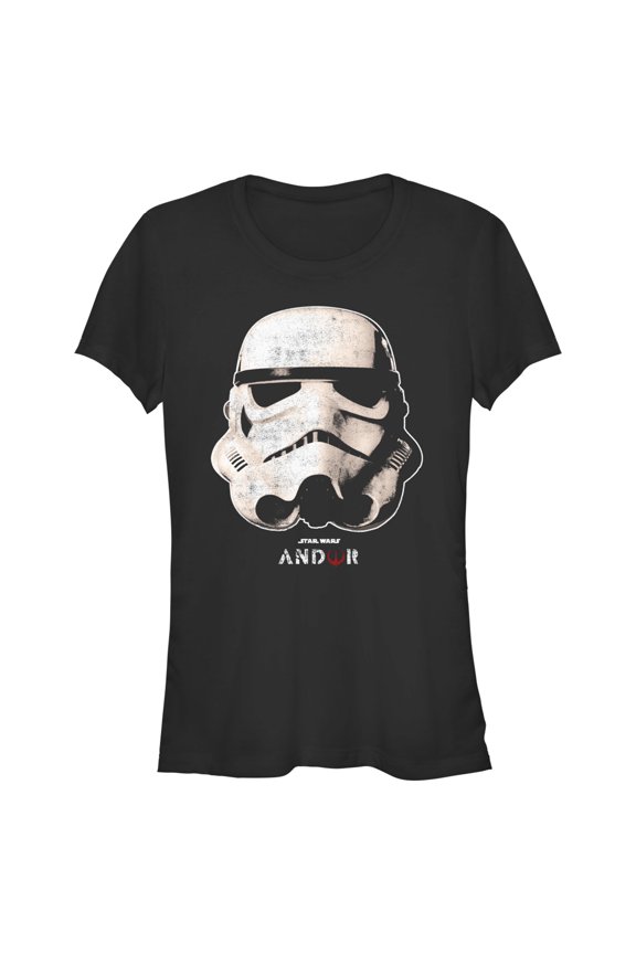 Junior's Star Wars: Andor Stormtrooper Helmet Graphic Tee Black X Large