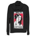 thumbnail image 1 of Junior's Star Wars Bold Don't Call Me Princess Leia Cowl Neck Sweatshirt Black X Large, 1 of 3