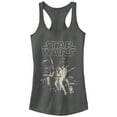 thumbnail image 1 of Junior's Star Wars Classic Poster  Racerback Tank Top Charcoal X Large, 1 of 3