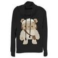 thumbnail image 1 of Junior's Star Wars Cute Cartoon Ewok Cowl Neck Sweatshirt Black 2X Large, 1 of 3