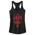 thumbnail image 1 of Junior's Star Wars Darth Maul Portrait Racerback Tank Top Black Large, 1 of 4