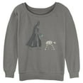 thumbnail image 1 of Junior's Star Wars Darth Vader AT-AT Walking the Dog  Sweatshirt Gray Heather X Large, 1 of 3