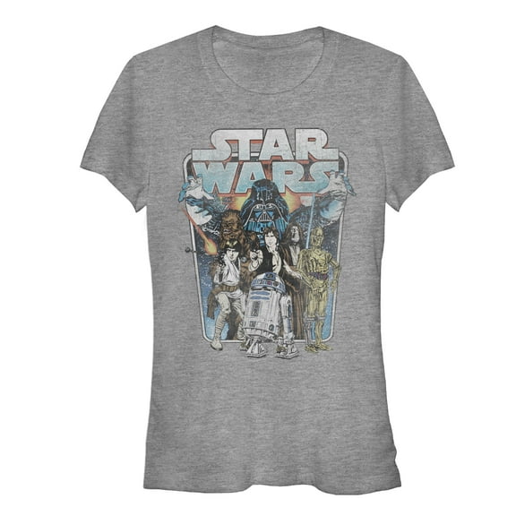 Junior's Star Wars Darth Vader Attack  Graphic Tee Athletic Heather X Large