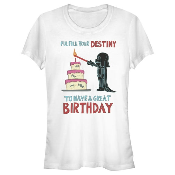 Junior's Star Wars Darth Vader Fulfill Your Destiny  Graphic T-Shirt