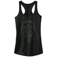thumbnail image 1 of Junior's Star Wars Darth Vader Helmet Racerback Tank Top Black X Large, 1 of 4