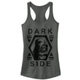 thumbnail image 1 of Junior's Star Wars Darth Vader Hexagon Frame Racerback Tank Top Charcoal Small, 1 of 3