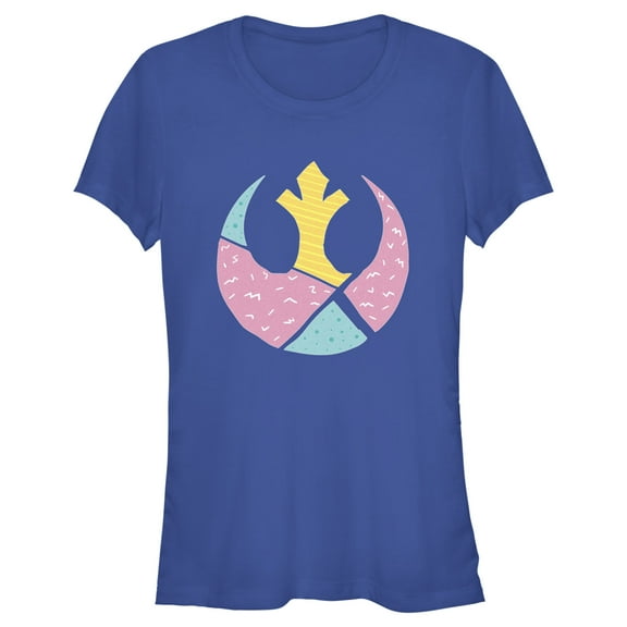 Junior's Star Wars Easter Egg Rebel Alliance Logo  Graphic Tee Royal Blue 2X Large