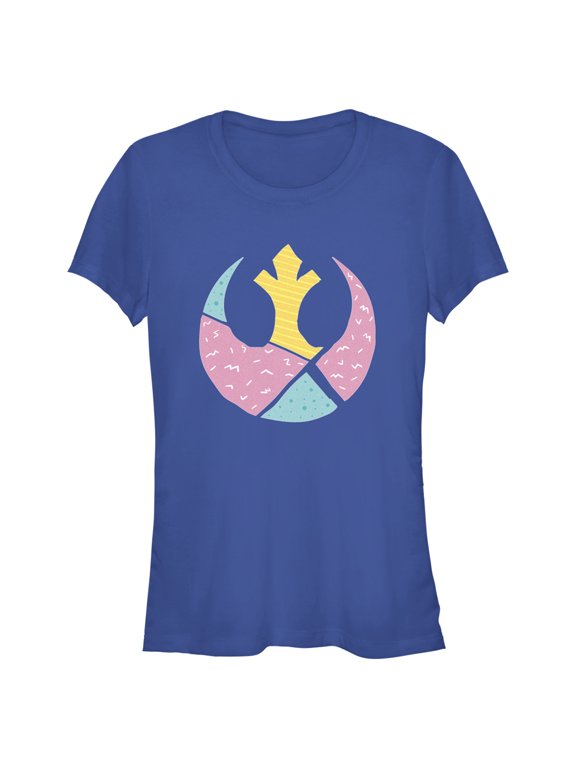 Junior's Star Wars Easter Egg Rebel Alliance Logo Graphic Tee Royal Blue X Large
