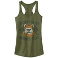 thumbnail image 1 of Junior's Star Wars Ewok Summer Camp Racerback Tank Top Military Green X Large, 1 of 3