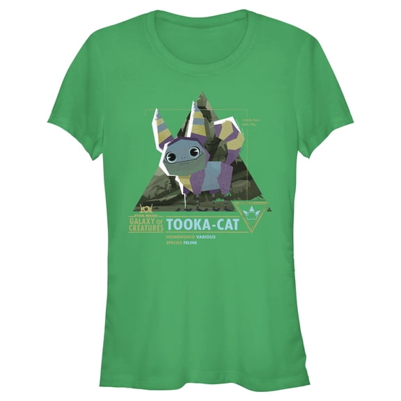 Junior's Star Wars: Galaxy of Creatures Tooka Species Graphic Tee Kelly Green Large