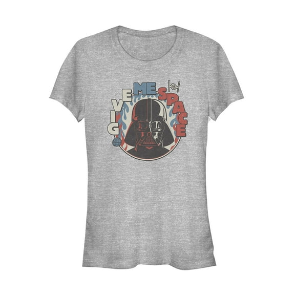Junior's Star Wars Give Me Space Darth Vader Circle Graphic Tee Athletic Heather Small