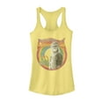 thumbnail image 1 of Junior's Star Wars Groovy Chewbacca Rainbow  Racerback Tank Top Banana 2X Large, 1 of 3