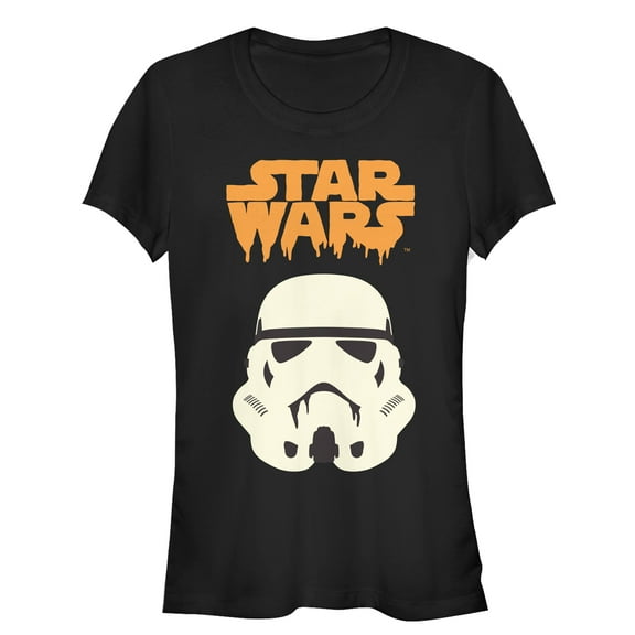 Junior's Star Wars Halloween Stormtrooper Helmet Graphic Tee