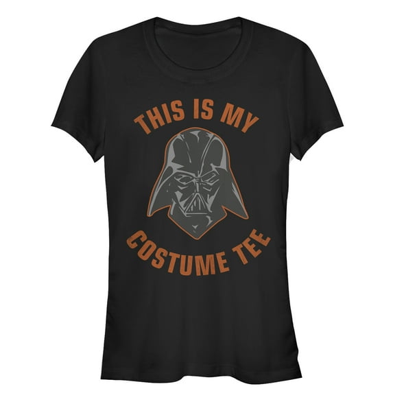 Junior's Star Wars Halloween This is My Darth Vader Costume Graphic Tee Black Medium