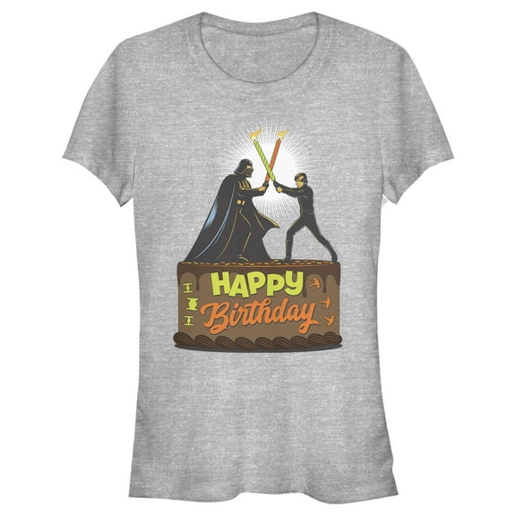 Junior's Star Wars Happy Birthday Duel Cake  Graphic T-Shirt