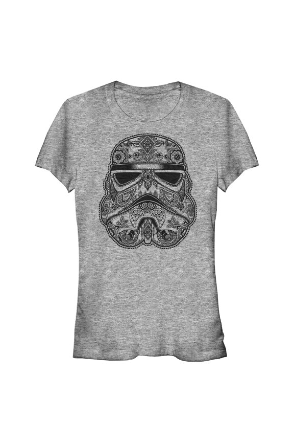 Junior's Star Wars Henna Stormtrooper Graphic Tee Athletic Heather X Large