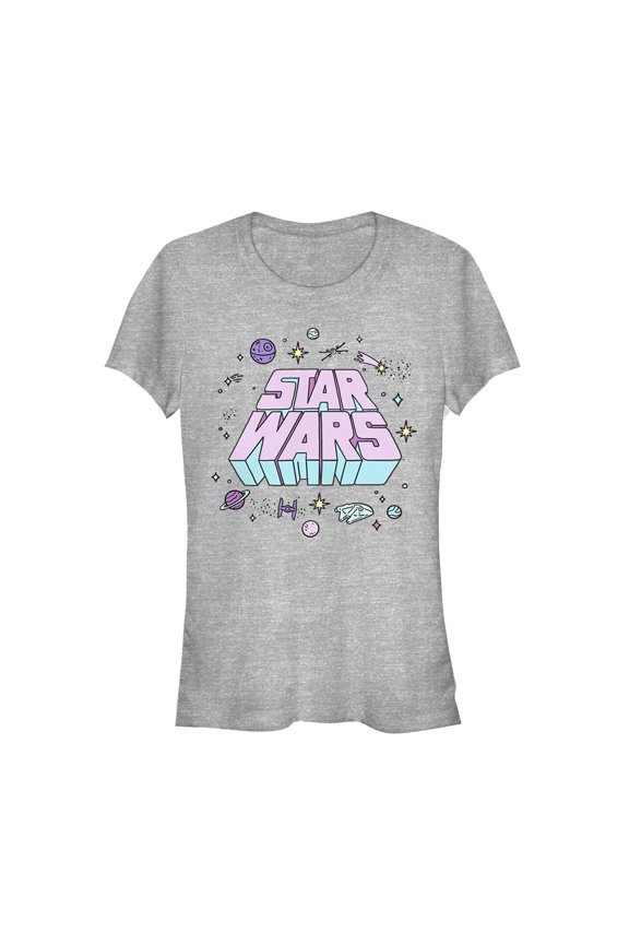 Junior's Star Wars Icon Logo  Graphic Tee Athletic Heather 2X Large